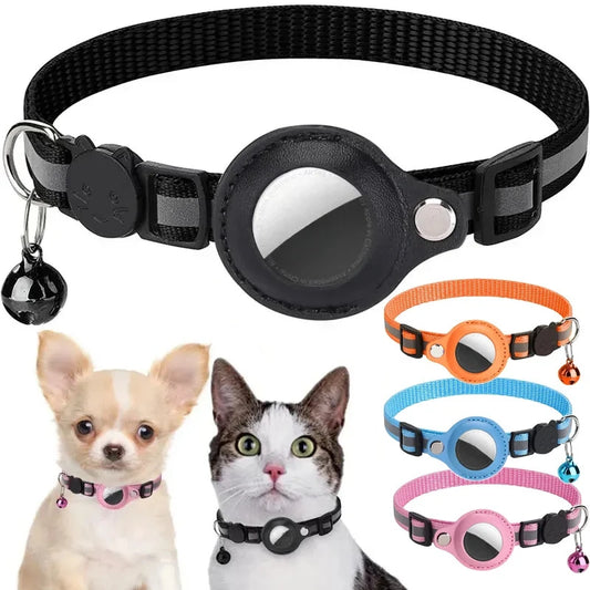 Reflective Pet Collar with Airtag Holder
